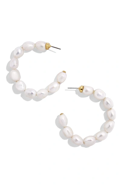 Shop Baublebar Dafina Hoop Earrings In White