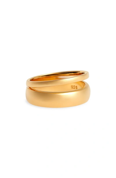 Shop Sophie Buhai Double Band Ring In 18k Gold Vermeil