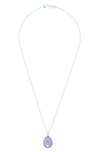 Shop Ippolita 'wonderland' Mini Teardrop Pendant Necklace (online Only) In Silver/ Periwinkle