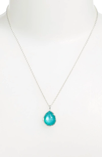 Shop Ippolita 'wonderland' Mini Teardrop Pendant Necklace (online Only) In Silver/ Tide