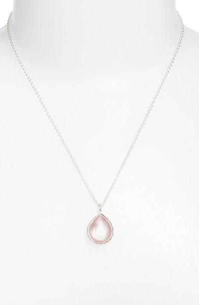 Shop Ippolita 'wonderland' Mini Teardrop Pendant Necklace (online Only) In Silver/ Camellia