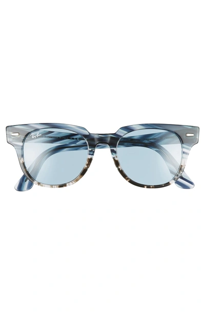 Shop Ray Ban Meteor 50mm Wayfarer Sunglasses - Blue Grey Solid