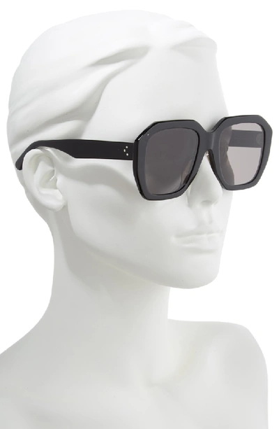 Shop Celine 53mm Square Sunglasses In Black