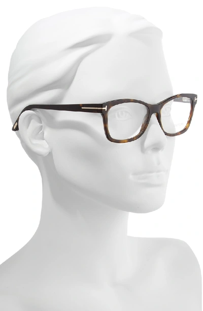 Shop Tom Ford 53mm Optical Glasses In Shiny Classic Dark Havana