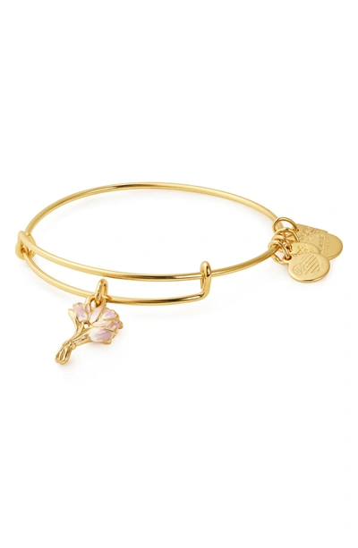 Shop Alex And Ani Charity By Design Tulips Bangle In Gold