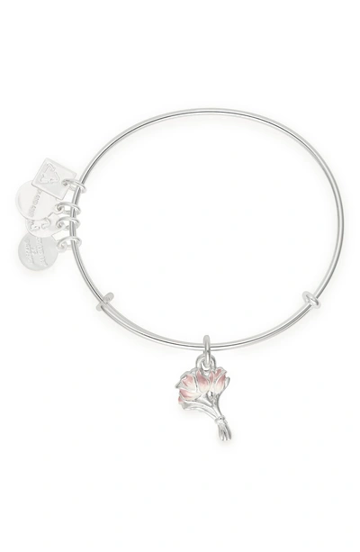Shop Alex And Ani Charity By Design Tulips Bangle In Silver