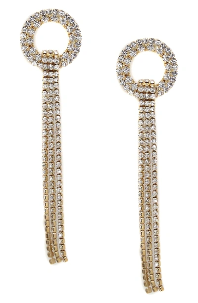Shop Ettika Crystal Ring & Fringe Drop Earrings In Gold