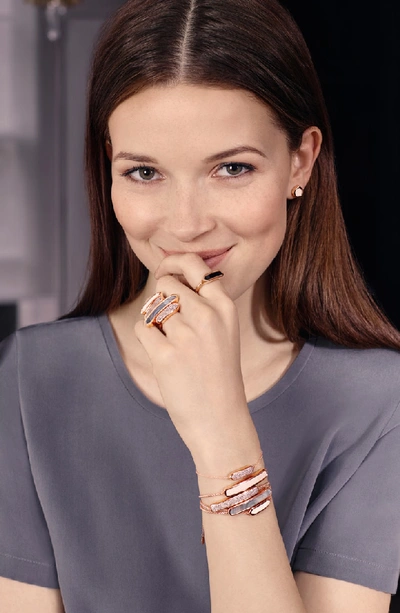 Shop Monica Vinader Engravable Baja Stone Bracelet In Rose Gold/ Grey