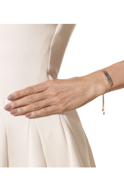 Shop Monica Vinader Engravable Baja Stone Bracelet In Rose Gold/ Grey