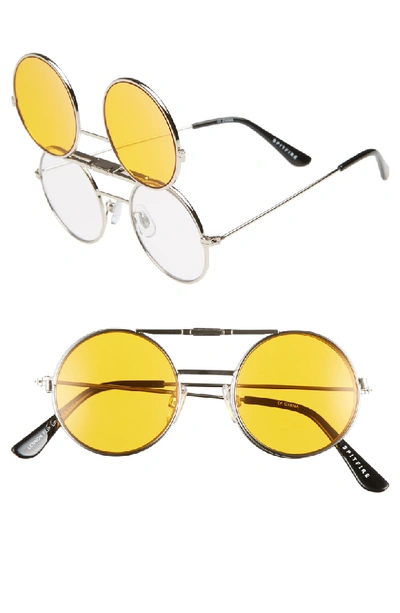 Shop Spitfire Lennon Flip 45mm Round Sunglasses - Silver/ Orange
