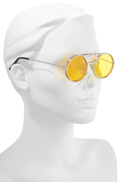 Shop Spitfire Lennon Flip 45mm Round Sunglasses - Silver/ Orange