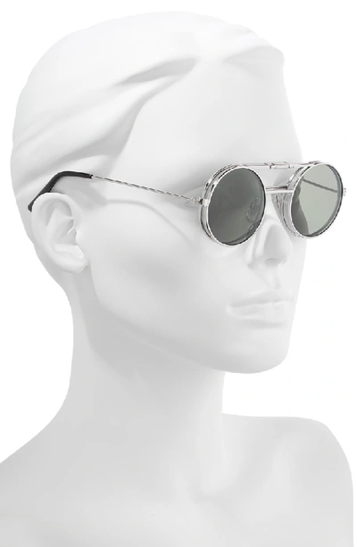 Shop Spitfire Lennon Flip 45mm Round Sunglasses - Silver/ Black