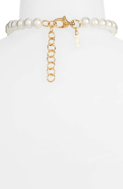 Shop Lele Sadoughi Copacabana Collar Necklace In Pearl