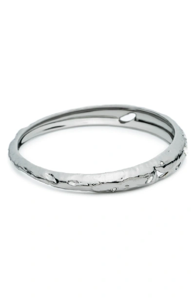 Shop Alexis Bittar Crystal Elements Bangle In Silver