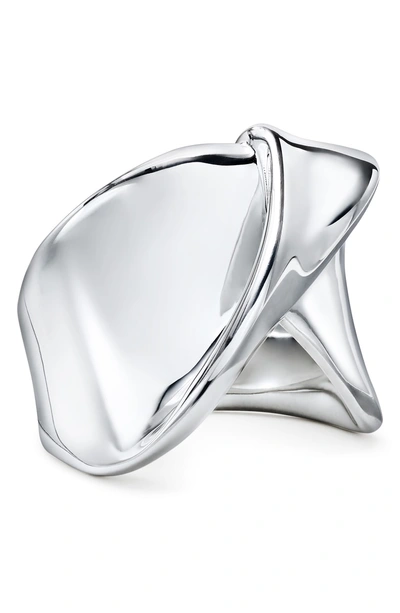 Shop Ippolita Classico Folded Ribbon Cocktail Ring In Silver