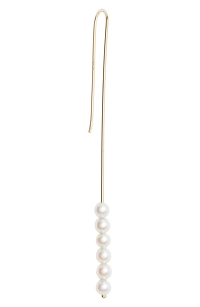 Shop Mizuki Pearl Drop Earrings In Gold/ Pearl