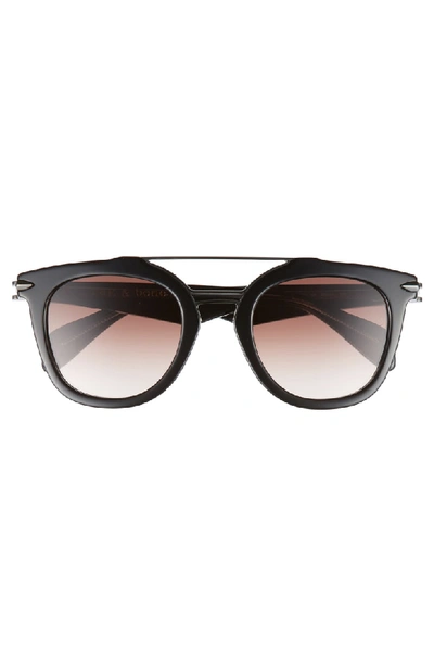 Shop Rag & Bone 50mm Round Aviator Sunglasses In Black
