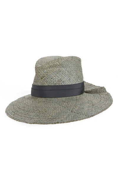 Shop Lola Hats First Aid Snap Straw Hat - Grey In Sage/ Pewter