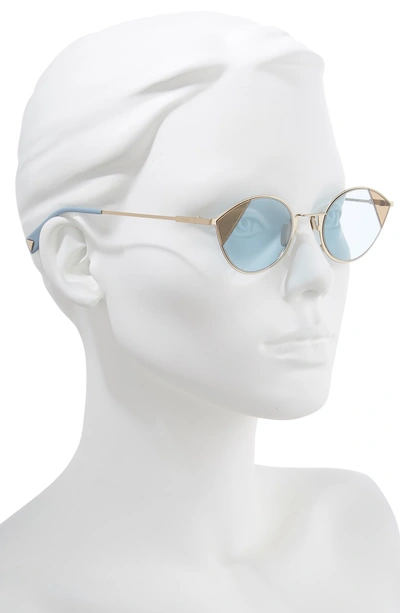 Shop Fendi 51mm Aviator Sunglasses - Gold/ Azure