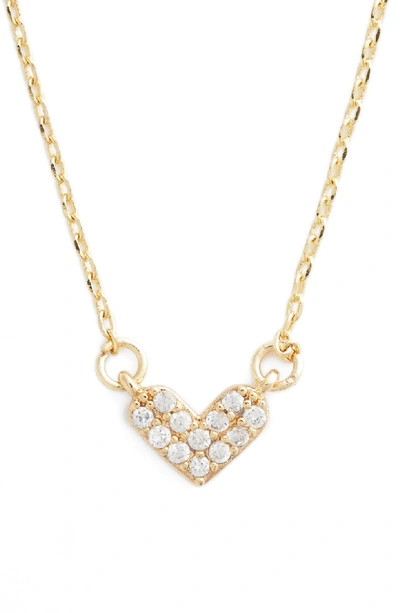 Shop Jules Smith Love Me Necklace In Gold/ Clear