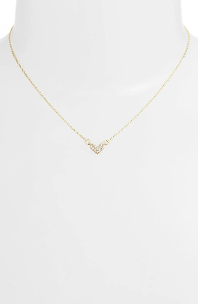 Shop Jules Smith Love Me Necklace In Gold/ Clear