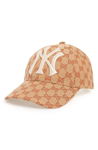 Shop Gucci Gg Canvas Baseball Cap In Crystal