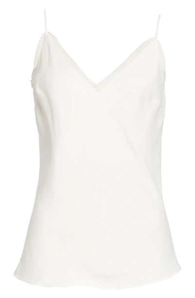 Shop Frame Fray Edge Satin Camisole In Off White