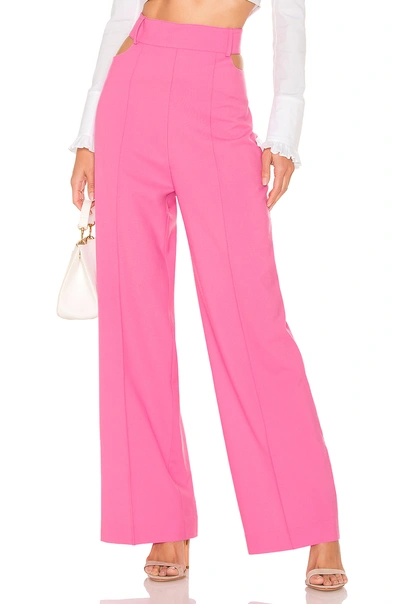 Shop Michael Lo Sordo Side Cut Tailored Pant In Pink