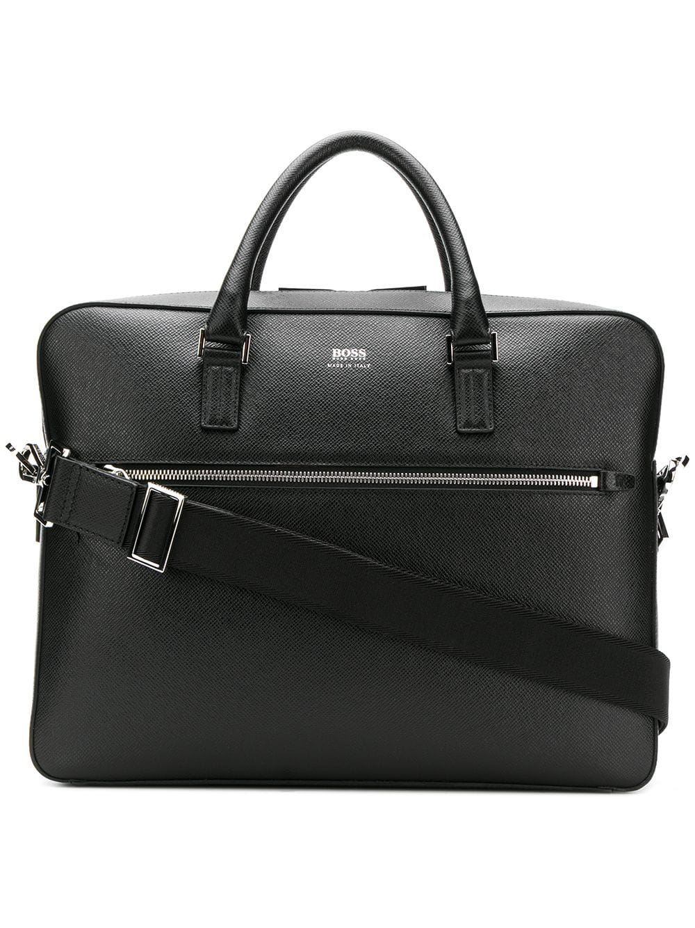 Hugo Boss Logo Print Laptop Bag In Black | ModeSens