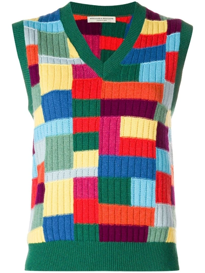 Shop Holland & Holland Colour-block Sleeveless Top - Multicolour