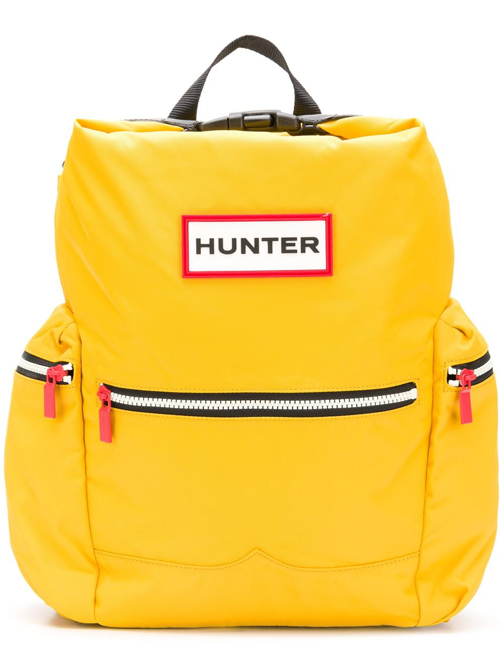 yellow backpack with side pockets