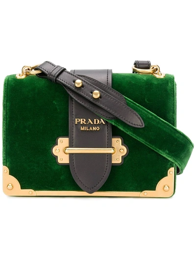 PRADA CAHIER CROSSBODY BAG - 绿色