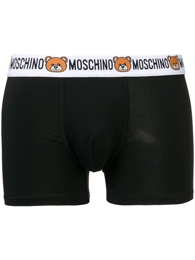 Shop Moschino Teddy Bear Logo Boxers In 555