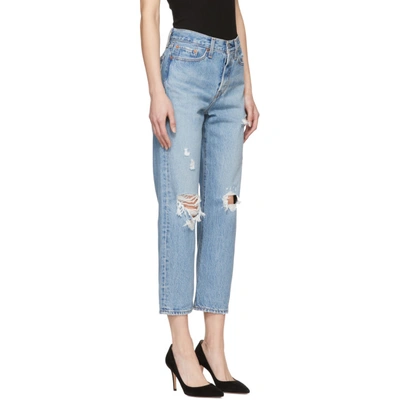 Shop Levi's Blue Wedgie Straight Jeans In Authentical
