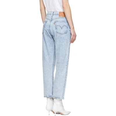 Shop Levi's Levis Blue 501 Cropped Jeans In Stone Throw