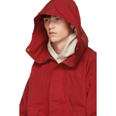 Shop Nonnative Red Hiker Hooded Jacket In 020 Red