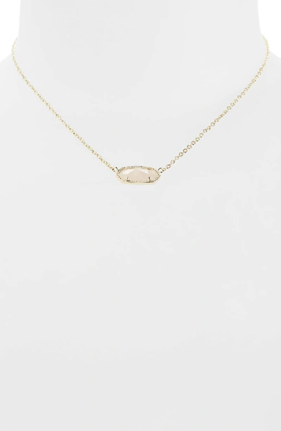 Shop Kendra Scott Elisa Pendant Necklace In Gold/ Rose Quartz