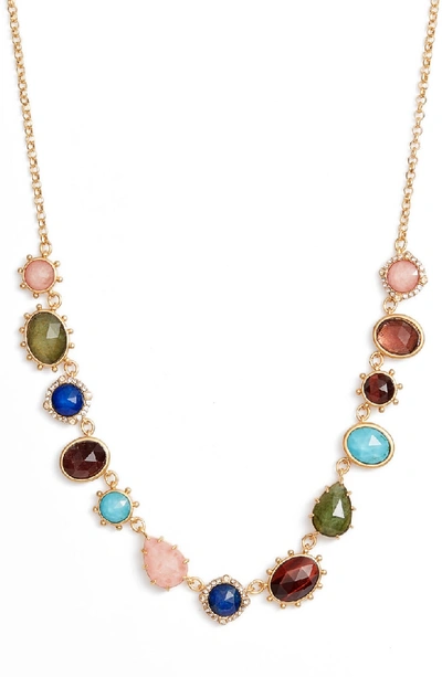 Shop Kate Spade Stone Statement Necklace In Gold Multi