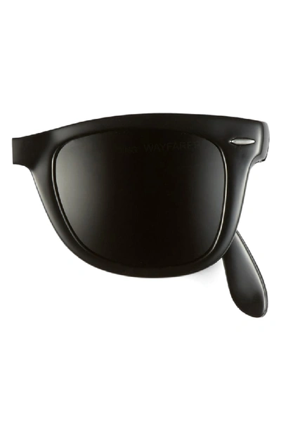 Shop Ray Ban Standard 50mm Folding Wayfarer Sunglasses In Black