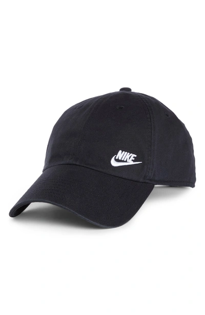 Shop Nike Futura Classic Cap - Black In Black/ White