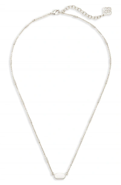 Shop Kendra Scott Fern Pendant Necklace In Bright Silver