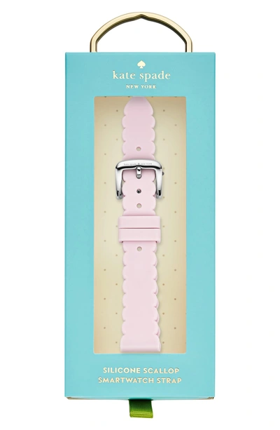 Shop Kate Spade 16mm Scallop Smartwatch Strap In Pink