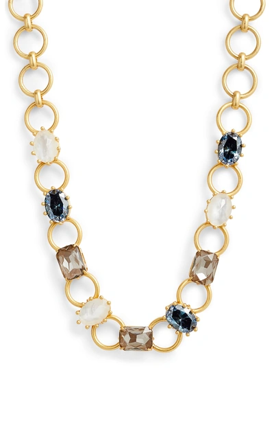 Shop Kate Spade Stone Necklace In Navy Multi