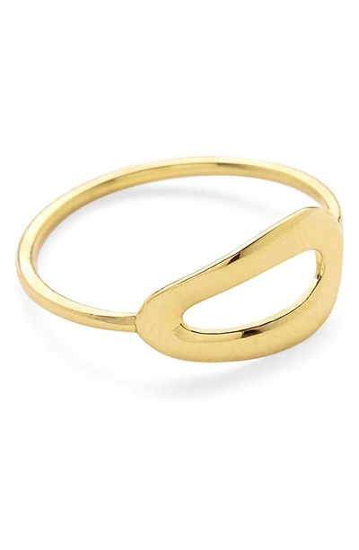 Shop Ippolita Cherish Mini Mid Finger 18k Gold Ring In Yellow Gold
