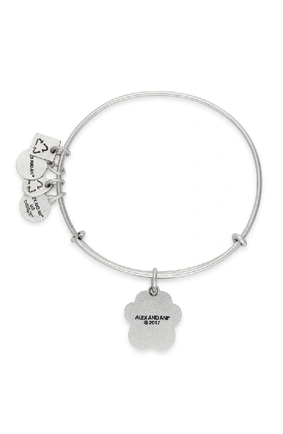 Shop Alex And Ani Prints Of Love Adjustable Wire Bangle In Silver