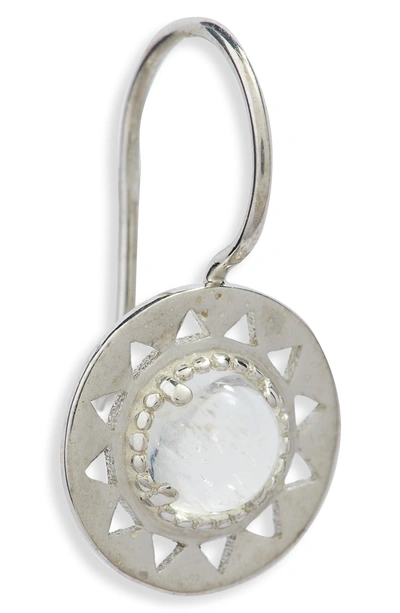 Shop Anzie Moonstone Drop Earrings In Silver