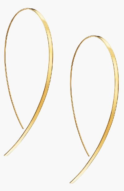 Shop Lana Jewelry 'hooked On Hoop' Large Flat Earrings In Yellow Gold