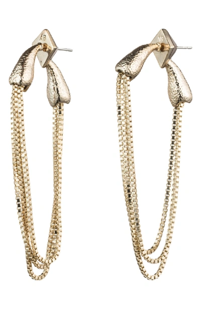 Shop Alexis Bittar Snake Chain Earrings In 10k Gold