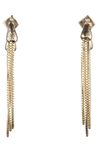 Shop Alexis Bittar Snake Chain Earrings In 10k Gold