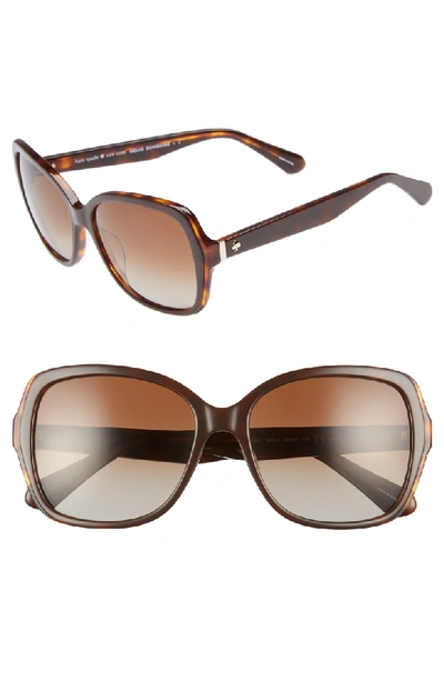 Shop Kate Spade Karalyns 56mm Polarized Sunglasses - Brown Havana Polar